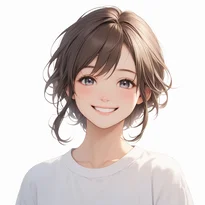 喜び/普通の笑顔のAIイラスト（Stable Diffusion生成）