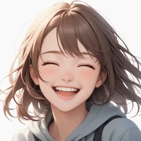 喜び/大きな笑顔のAIイラスト（Stable Diffusion生成）