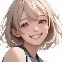 喜び/大きな笑顔のAIイラスト（Stable Diffusion生成）