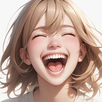 喜び/大きな笑顔のAIイラスト（Stable Diffusion生成）