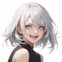 喜び/特殊な笑顔のAIイラスト（Stable Diffusion生成）