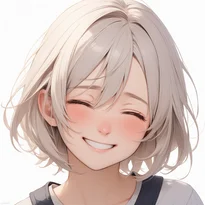 喜び/特殊な笑顔のAIイラスト（Stable Diffusion生成）