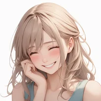 喜び/特殊な笑顔のAIイラスト（Stable Diffusion生成）