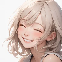 喜び/特殊な笑顔のAIイラスト（Stable Diffusion生成）