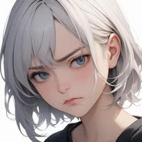 怒り/軽度の怒りのAIイラスト（Stable Diffusion生成）