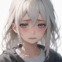 悲しみ/中程度の悲しみのAIイラスト（Stable Diffusion生成）