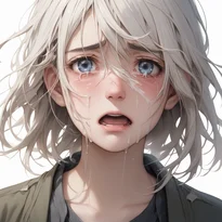 悲しみ/強い悲しみのAIイラスト（Stable Diffusion生成）