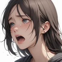 悲しみ/強い悲しみのAIイラスト（Stable Diffusion生成）