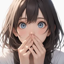 驚き/軽度の驚きのAIイラスト（Stable Diffusion生成）