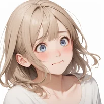 驚き/軽度の驚きのAIイラスト（Stable Diffusion生成）