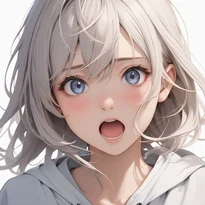 驚き/軽度の驚きのAIイラスト（Stable Diffusion生成）