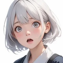 驚き/中程度の驚きのAIイラスト（Stable Diffusion生成）