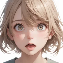 驚き/中程度の驚きのAIイラスト（Stable Diffusion生成）