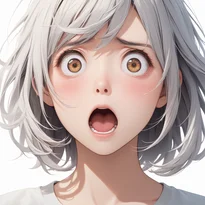 驚き/強い驚きのAIイラスト（Stable Diffusion生成）