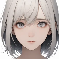無表情/ニュートラルな無表情のAIイラスト（Stable Diffusion生成）