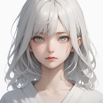 無表情/感情を抑えた表情のAIイラスト（Stable Diffusion生成）