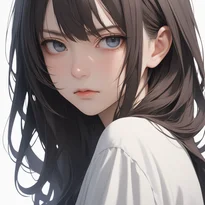 無表情/感情を抑えた表情のAIイラスト（Stable Diffusion生成）