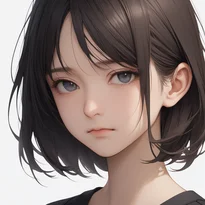 無表情/無関心／無感動のAIイラスト（Stable Diffusion生成）