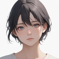 無表情/無関心／無感動のAIイラスト（Stable Diffusion生成）