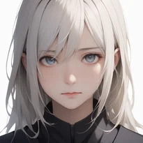 無表情/無関心／無感動のAIイラスト（Stable Diffusion生成）