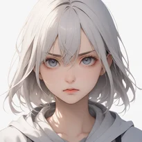 内面を表す表情/真剣な表情のAIイラスト（Stable Diffusion生成）