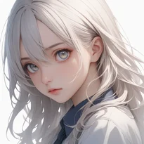 内面を表す表情/集中した表情のAIイラスト（Stable Diffusion生成）