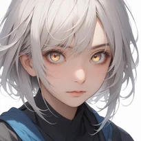 内面を表す表情/集中した表情のAIイラスト（Stable Diffusion生成）