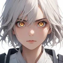 内面を表す表情/集中した表情のAIイラスト（Stable Diffusion生成）