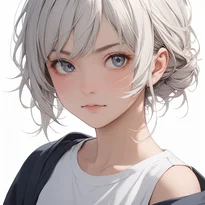 内面を表す表情/自信に満ちた表情のAIイラスト（Stable Diffusion生成）