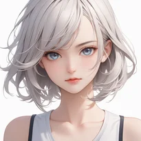 内面を表す表情/自信に満ちた表情のAIイラスト（Stable Diffusion生成）