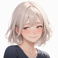 内面を表す表情/自信のない表情のAIイラスト（Stable Diffusion生成）
