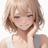 内面を表す表情/自信のない表情のAIイラスト（Stable Diffusion生成）