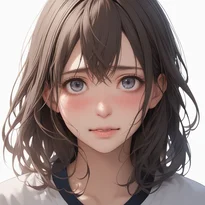内面を表す表情/自信のない表情のAIイラスト（Stable Diffusion生成）