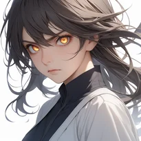 内面を表す表情/決意した表情のAIイラスト（Stable Diffusion生成）