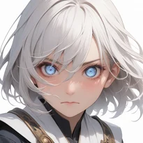 内面を表す表情/決意した表情のAIイラスト（Stable Diffusion生成）