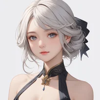 内面を表す表情/威厳のある表情のAIイラスト（Stable Diffusion生成）