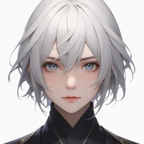 内面を表す表情/威厳のある表情のAIイラスト（Stable Diffusion生成）