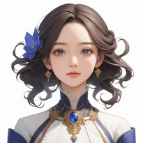内面を表す表情/威厳のある表情のAIイラスト（Stable Diffusion生成）