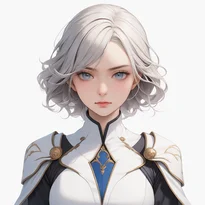 内面を表す表情/威厳のある表情のAIイラスト（Stable Diffusion生成）