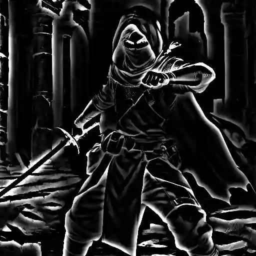 ControlNetのstandardlineartによる解析画像