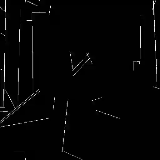 ControlNetのm-lsdによる解析画像