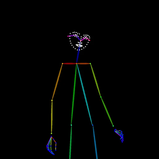 ControlNetのdwposeによる解析画像