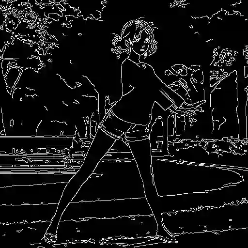 ControlNetを適用して生成した画像（canny）