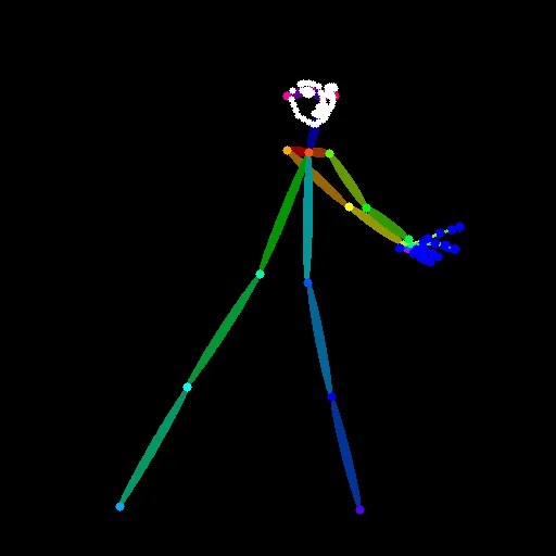 ControlNetを適用して生成した画像（openpose）