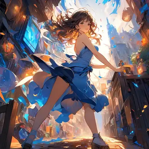 ControlNetを適用して生成した画像（背景保持 openpose）