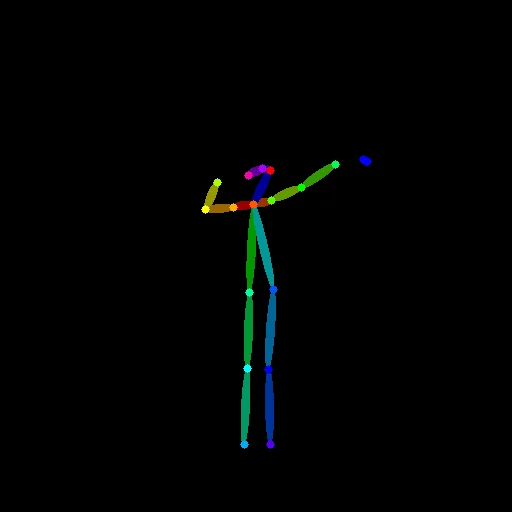 ControlNetのopenposeによる解析画像