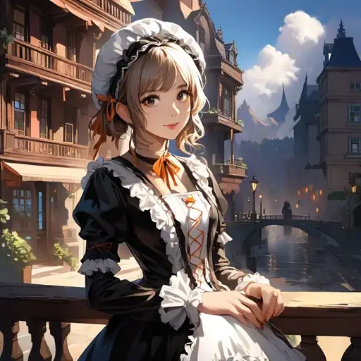 ControlNetを適用して生成した画像（Canny閾値：中）