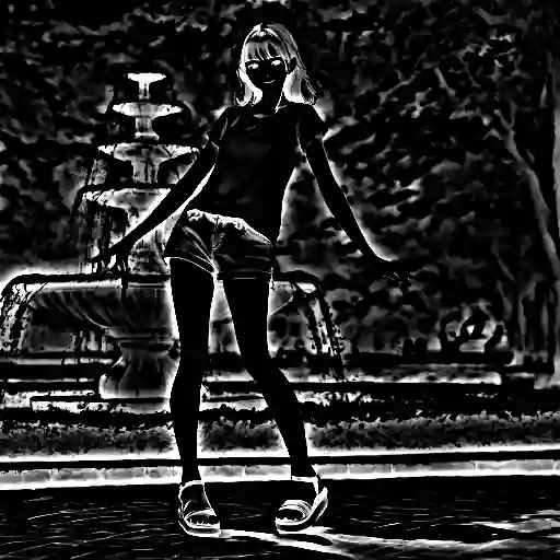 ControlNetのstandardlineartによる解析画像