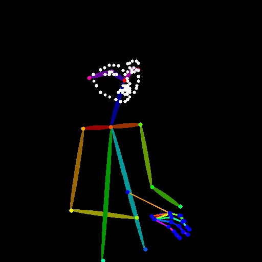 ControlNetのopenposeによる解析画像
