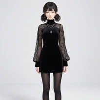 ニュートラルな姿勢で立つキャラクターの立ちポーズ作例